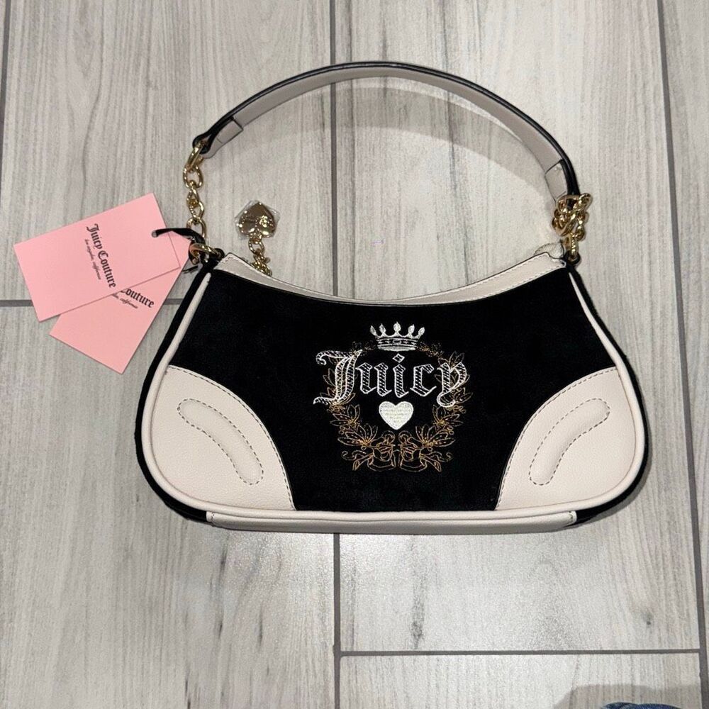 NWT‎ Juicy couture dusty liquorice/angel heritage shoulder bag   The perfect lil